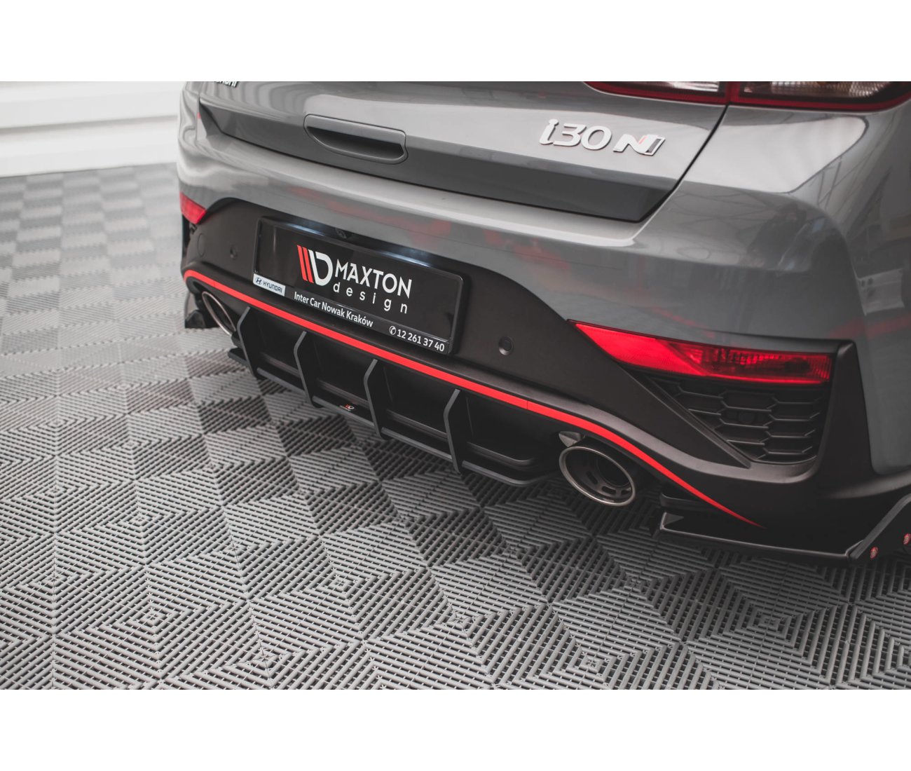 Street Pro rear bumper diffuser for Hyundai I30N Hatchback Facelift